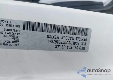 2023 Ram Promaster 2500 High Roof 159 Wb from USA, damaged, VIN 3C6LRVDG2PE567939